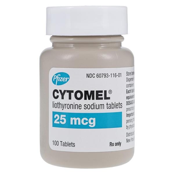 Cytomel Tablets 25mcg Bottle 100/Bottle Each