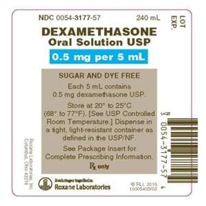 Dexamethasone Oral Solution 0.5mg/5mL Bottle 500mL Each
