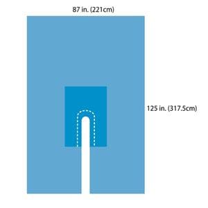 Convertors Tiburon 87"X125" Sterile Sheet Drape Fenestrated