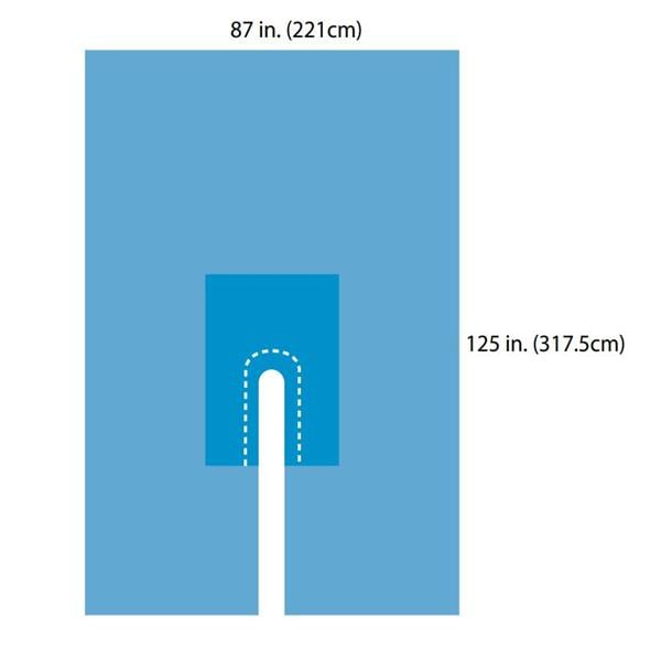 Convertors Tiburon 87"X125" Sterile Sheet Drape Fenestrated
