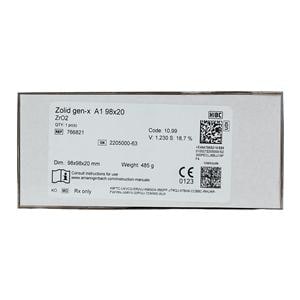 Zolid Gen-X Zirconia Disc A1 98x20 Ea