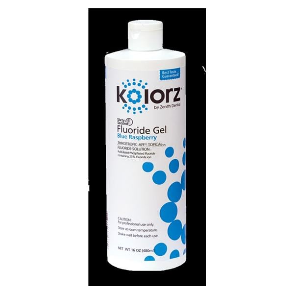 Kolorz Fluoride Gel 1.23% APF Blue Raspberry Ea