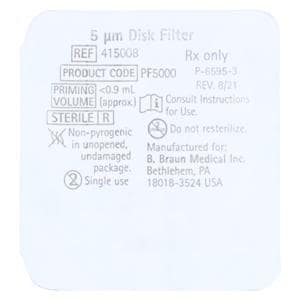 Supor Disc Filter Aspiration/Injection 3mL/5um Proximal/Distal Luer Lock 50/Ca