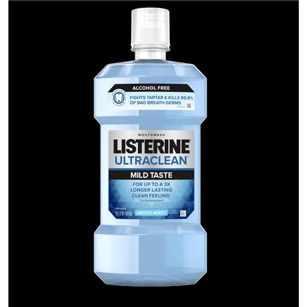 Listerine Tartar Arctic Mint Mouth Rinse 1 Liter Bottle 6/Ca