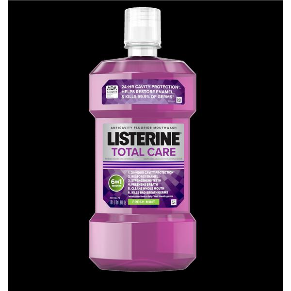 Listerine Total Care Fresh Mint Mouthwash 1 Liter 6/Ca