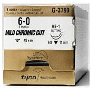 Surgigut Suture 6-0 18" Chromic Gut Monofilament P-10 Undyed 36/Ca