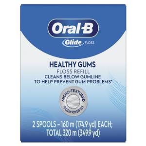Oral-B Glide Healthy Gums Waxed Floss 160 Meters Unflavored 2/Bx