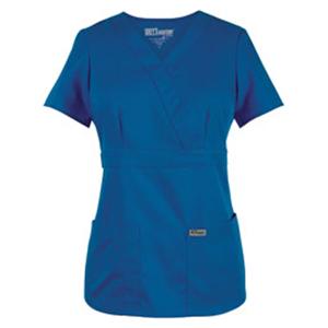 Greys Anatomy Scrub Shirt 4153 Crossover Womens X-Large Royal Blue Ea