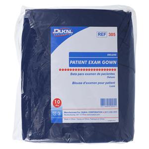 Patient Gown 40.6x53  Dark Blue One Size Disposable 50/Ca