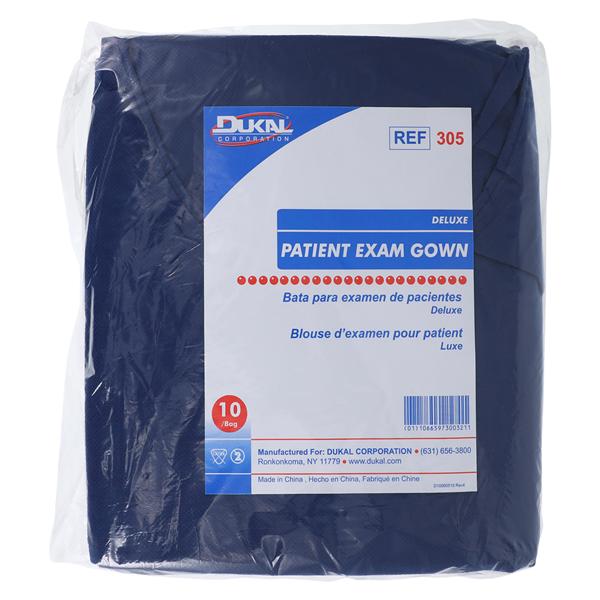 Patient Gown 40.6x53  Dark Blue One Size Disposable 50/Ca
