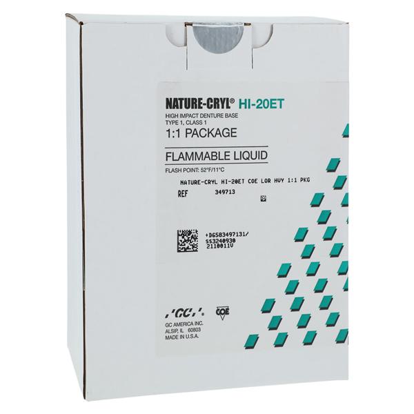 Nature-Cryl Denture Resin HI-20ET Heat Cure COE-LOR Heavy Ea