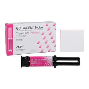 GC FujiCEM Evolve Resin Glass Ionomer Handmix Cement White Trpl Pk Rfl 3/Pk