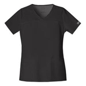 Cherokee Scrub Shirt V-Neck 3 Pockets Short Sleeves 5X Large Black Womens Ea