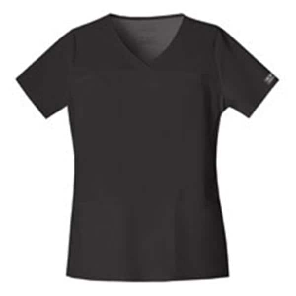 Cherokee Scrub Shirt V-Neck 3 Pockets Short Sleeves 5X Large Black Womens Ea