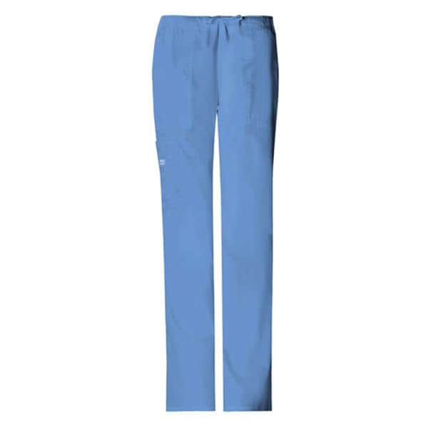 Cherokee Scrub Pant Poly/Ctn/Spndx 4 Pockets 5X Large Ceil Blue Womens Ea