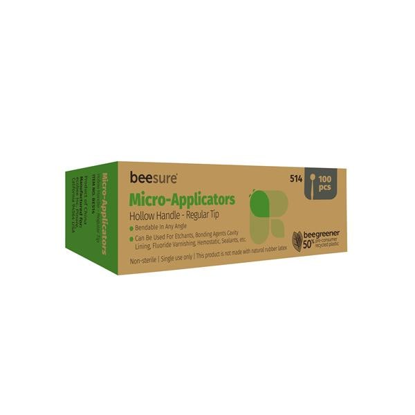 Beesure Bendable Micro Applicator Regular Green 100/Bx