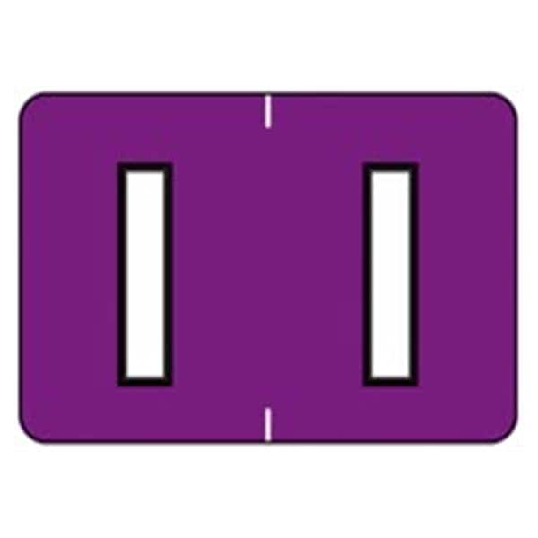 Colwell Jewel Tone "I" Purple Labels 1.5"x1" 500/Rl