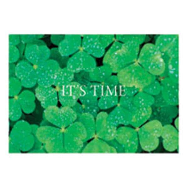 Imprinted Recall Cards Its Time Clover 4 in x 6 in 250/Pk
