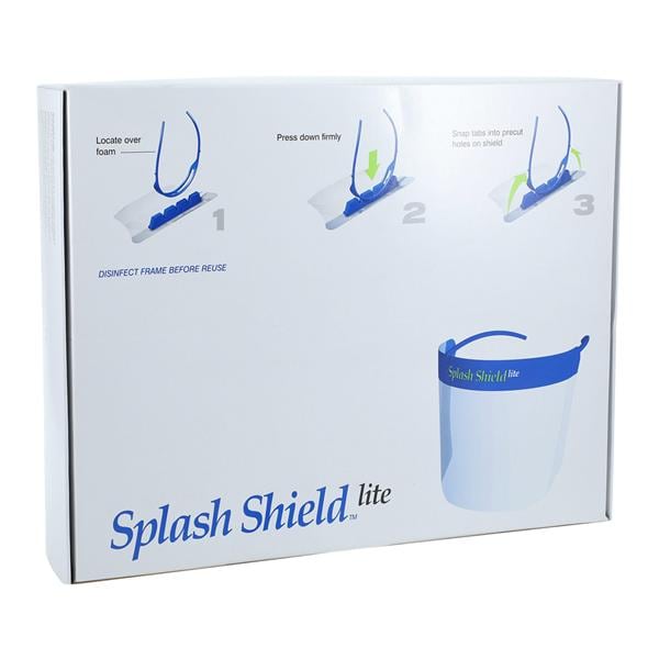 Shield Splash Shield Lite Clear / Blue 40/Bx, 5 BX/CA