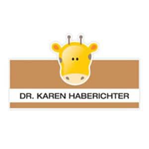 Name Badge Giraffe Full Color Acrylic Plastic 3 in x 2.75 in Ea