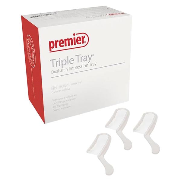 Triple Tray Bite Trays Double Arch Posterior 48/Bx, 10 BX/CA
