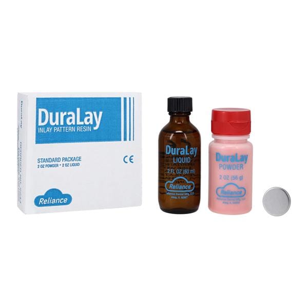 Duralay Denture Resin Inlay Resin Red Powder/Liquid 2oz/Pk