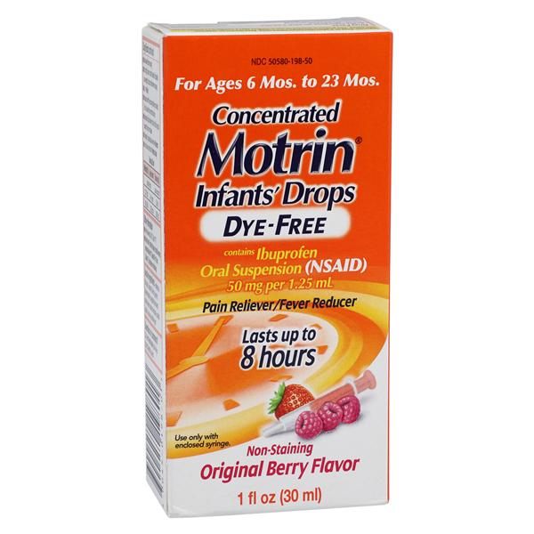 Motrin Infant Drops Dye-Free Berry 1oz/Bt