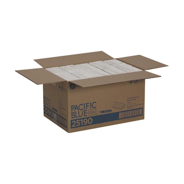Pacific Blue Basic Paper Towel C-Fold 40% Recycled Fiber White 2400/Ca