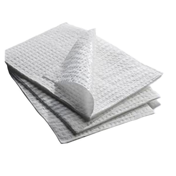 Patient Towel 3 Ply Tissue / Poly / Tissue 17 in x 24 in White Disposable 300/Ca
