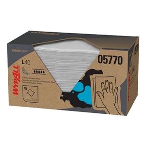 WypAll L40 Professional Towel Dsp Hydro-Entangled Fibers 1 Ply 12x23 Wt 12x45/Ca