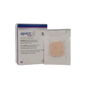Aquacel Ag Hydrofiber Wound Dressing 2x2" Sterile Sq Inc Slvr 1.2 NAdh Abs LF