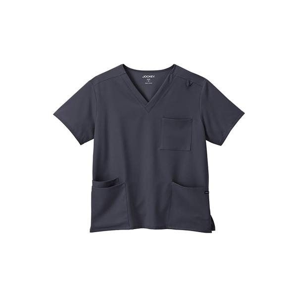 Jockey Scrub Scrub Top V-Neck 4 Pockets Short Sleeves 3X Large Char Unisex Ea