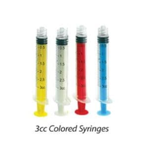 Luer Lock Style Irrigation Syringe 3 cc Red