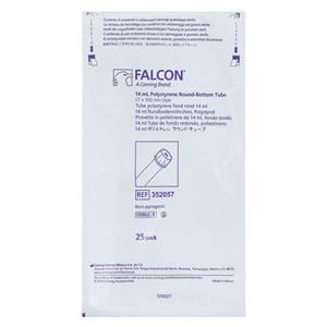 Falcon Test Tube Polystyrene 14mL 17x100mm Sterile 25/Pk, 20 PK/CA