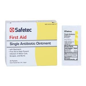 Single Antibiotic Single Antibiotic Ointment 0.9gm 25/Bx, 36 BX/CA