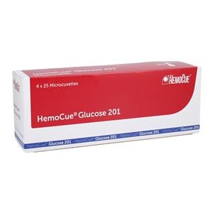 HemoCue Glucose 201 Microcuvette CLIA Waived 100/Bx