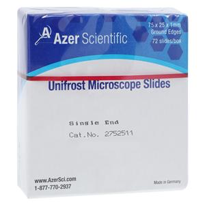 Frosted Microscope Slide 3x1" White 72/Bx