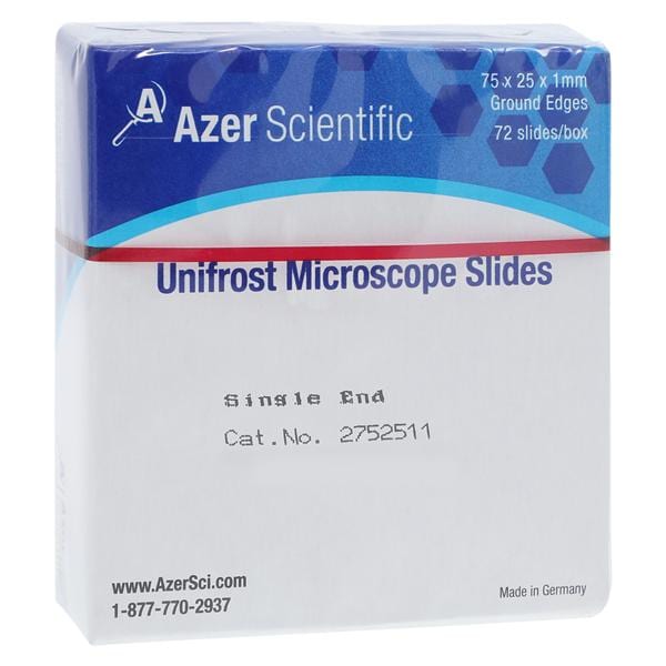 Frosted Microscope Slide 3x1" White 72/Bx