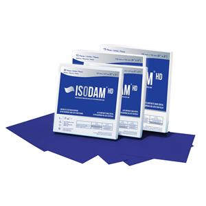 Isodam HD Latex-Free Rubber Dam 5 in x 5 in Med Ga Ryl Bl Unflvrd Unscntd 20/Pk