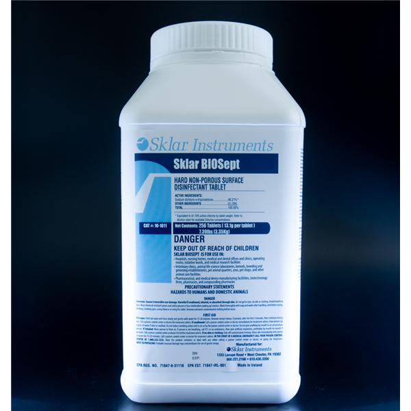 Sklar BIOSept Tablets Cleaner & Disinfectant Can Chlorine Scent 13.1 Gm 2/Ca