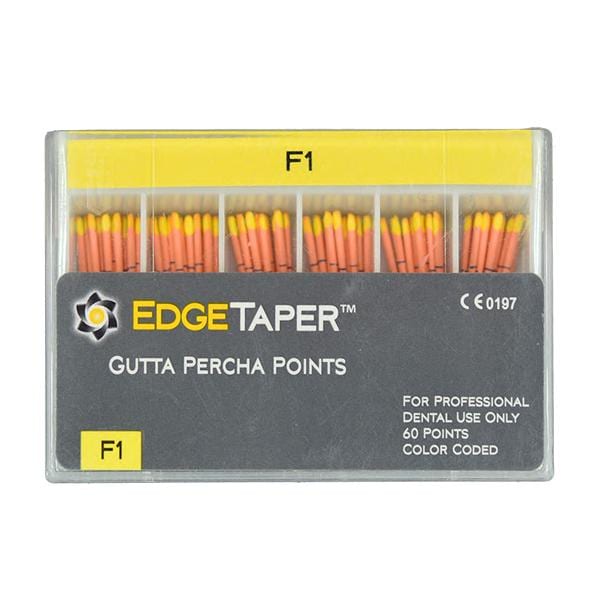 EdgeTaper Gutta Percha Points F1 Size #20 Yellow 60/Pkg
