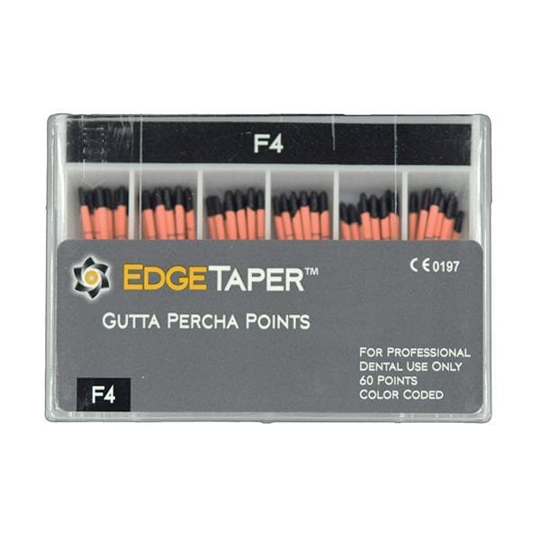 EdgeTaper Gutta Percha Points F4 Size #40 Black 60/Pkg