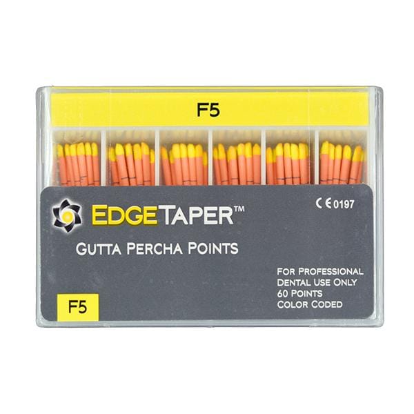 EdgeTaper Gutta Percha Points F5 Size #50 Yellow 60/Pkg