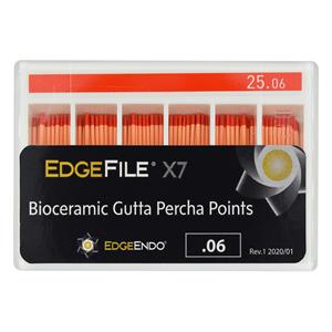 EdgeEndo Gutta Percha Points Size #25 Size #25 Red 60/Pk
