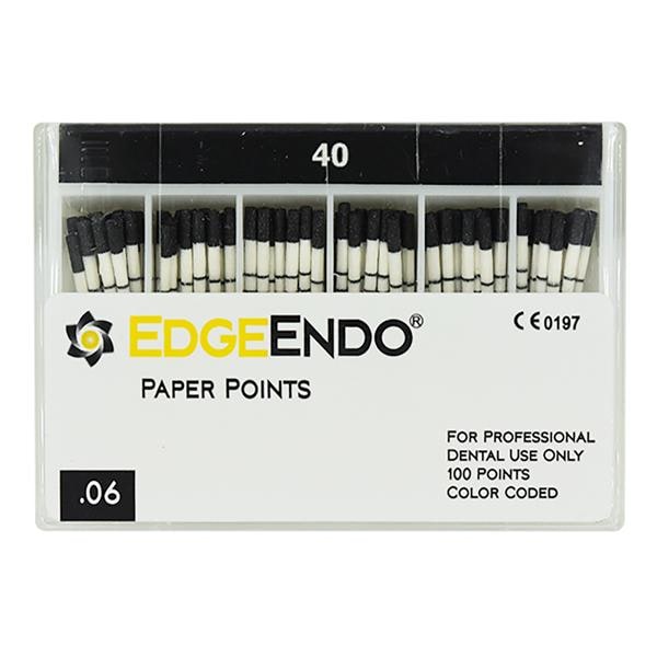 EdgeEndo Paper Points Size #40 Size #40 .06 Black Cone 60/Pk