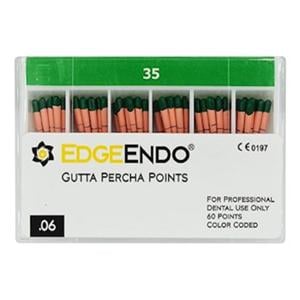 EdgeEndo Gutta Percha Points Size #35 Size #35 Green 60/Pk