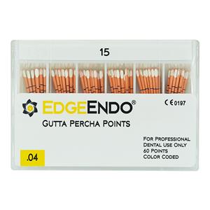 EdgeEndo Gutta Percha Points Size #15 Size #15 White 60/Pk