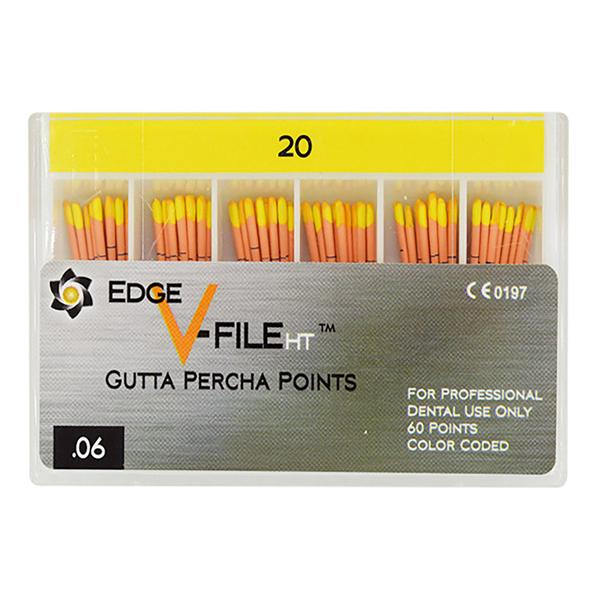 EdgeEndo Gutta Percha Points Size #20 Size #20 Yellow 60/Pk