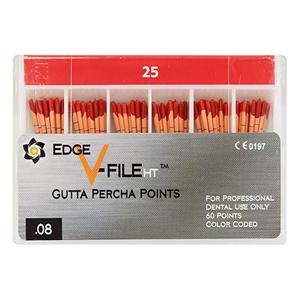 EdgeEndo Gutta Percha Points Size #25 Size #25 Red 60/Pk
