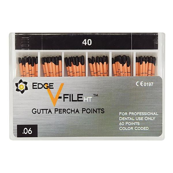 EdgeEndo Gutta Percha Points Size #40 Size #40 Black 60/Pk